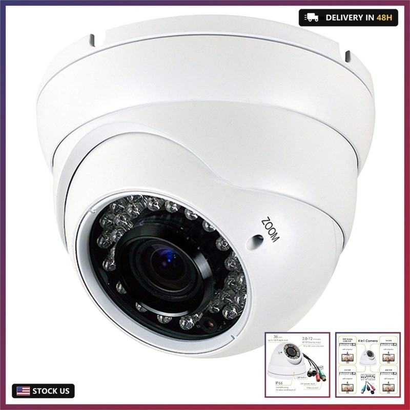 Analog CCTV Camera HD 1080P 4-in-1 (TVI/AHD/CVI/CVBS) Security Dome Camera Outdo