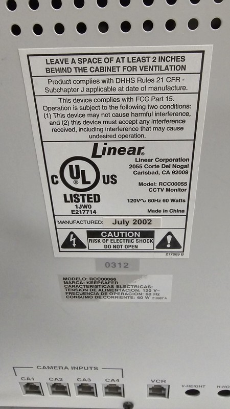 Linear Keepsafer RCC00055 CCTV Monitor gallery
