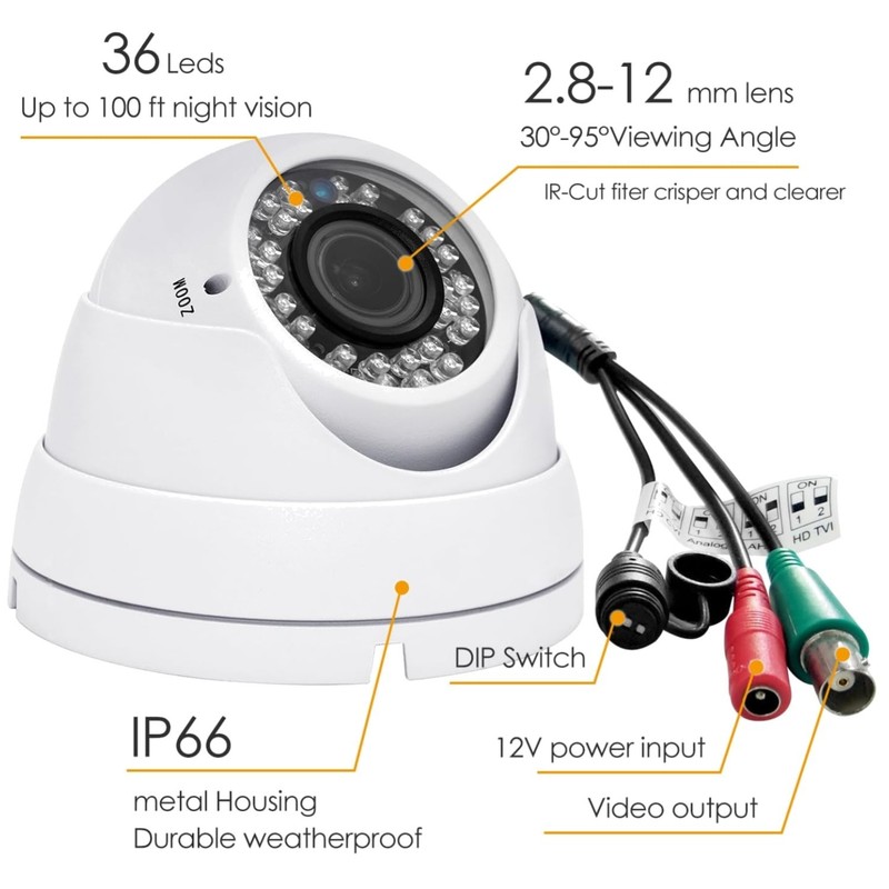 Long-Range Night Vision CCTV Camera Weatherproof