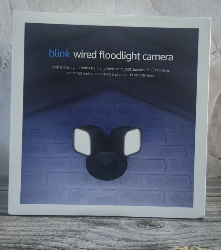 NEW Blink Outdoor Wired Floodlight Security Camera HD video 2-way audio - Black gallery
