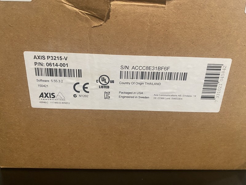 AXIS P3215-V Day/Night 2-Megapixel IP Network Dome Camera 0614-001 gallery