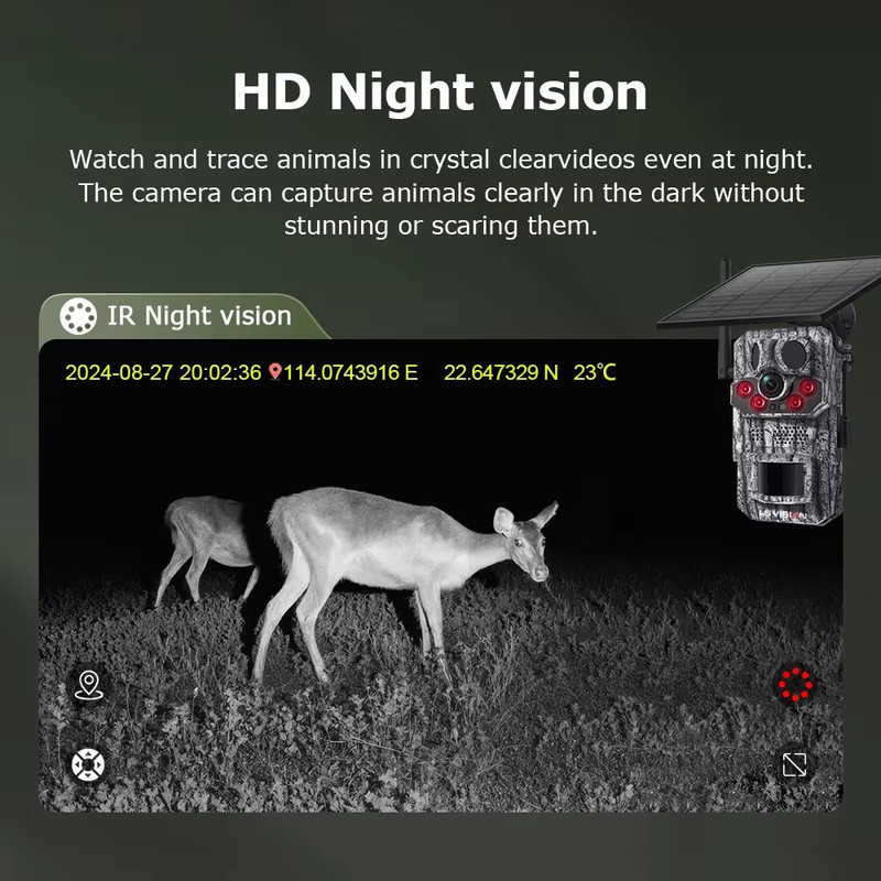 LS VISION 5MP 4G Solar Hunting Trail Camera GPS 20M PIR Motion Detection Night V gallery