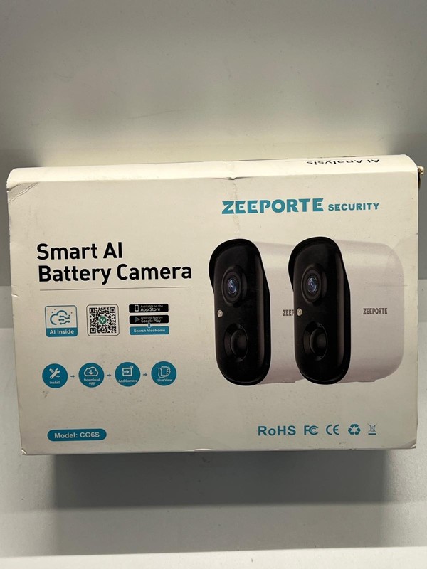 ZEEPORTE Security Smart AI Battery Camera
