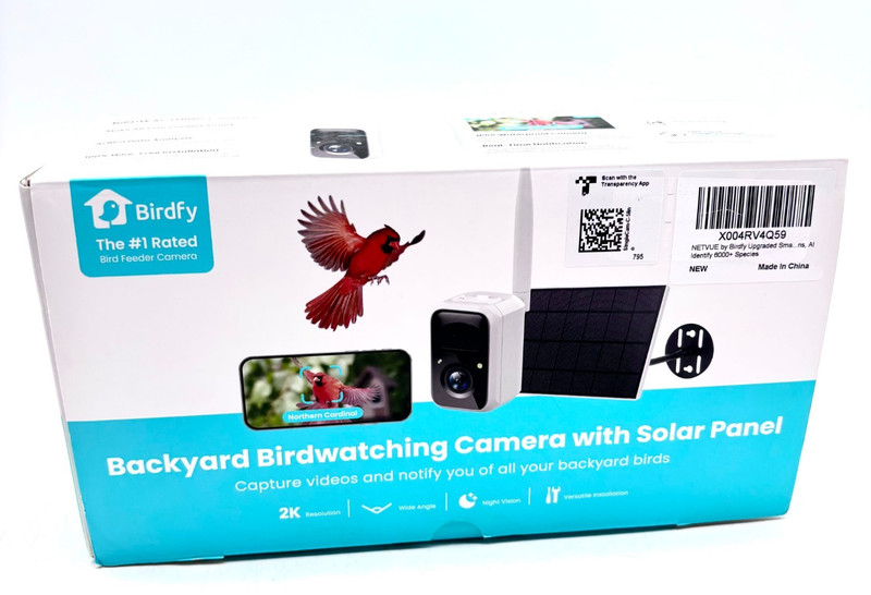 NETVUE by Birdfy Solar Smart Bird Feeder Camera for Birdwatching - White