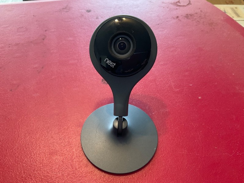 Nest Cam Indoor Security Camera Not tested FOR PARTS swivel base
