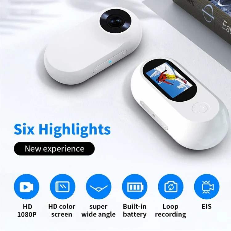 Magnetic Thumb Camera Portable HD Camera For Outdoor Cycling, Standard+Pet Silic gallery