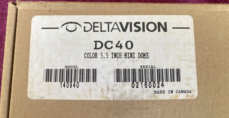Delta Vision DC40 Mini Dome Color 5.5 inch mini Dome Camera