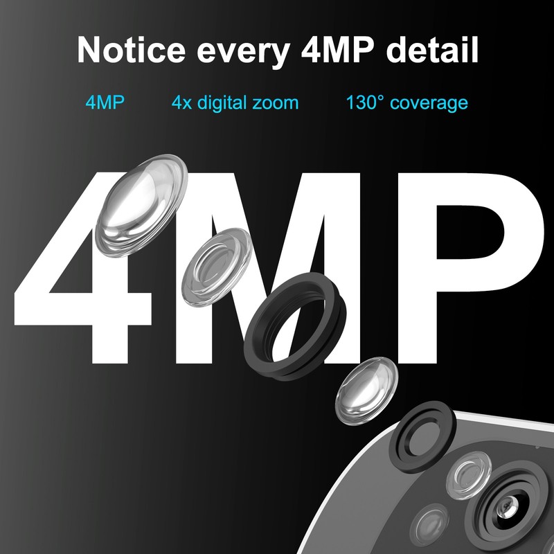 ARCCTV 4MP Solar Wireless Camera 4Pack-FHD Night,AI Detection,IP66 Weatherproof gallery