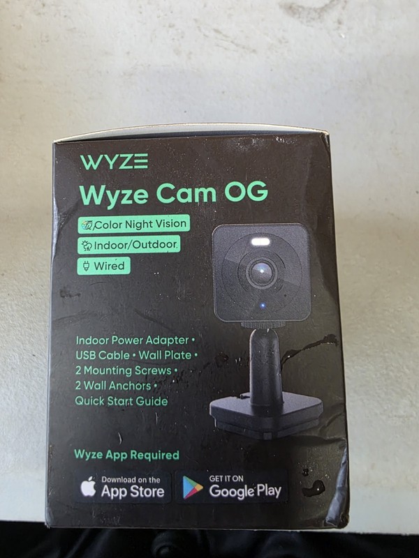 Wyze Cam OG 1080p Color Night Vision Spotlight Motion Black Wi-Fi Smart Sealed gallery