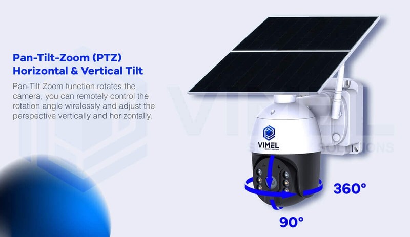 Wireless Security Camera WIFI Solar Panel 64GB Alarm Sound 24/7 Recording 1080P gallery