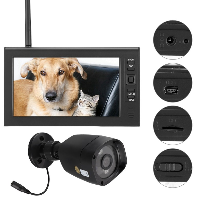 Wireless Security Camera System For Outdoor Use - 7 Inch LCD NEW gallery