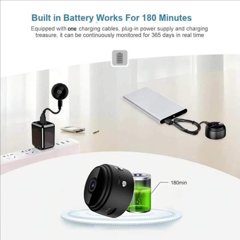 Mini Security Camera 720P HD WiFi Home Camera iOS Android Phone APP gallery