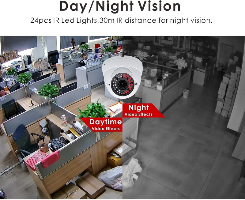 4in1 Dome Security Camera 5MP TVI CVI AHD 2.8-12mm gallery
