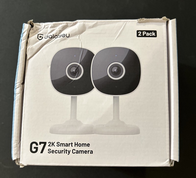 GALAYOU G7 Smart Home Security Camera Indoor WiFi 2K Camera 2-Pack New Open Box
