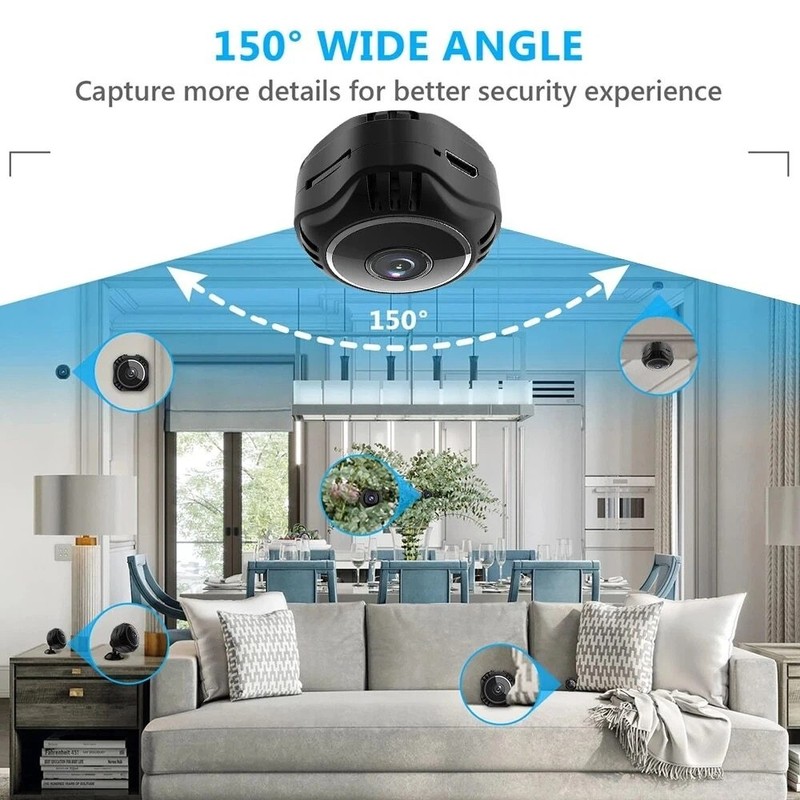 Mini Camara Oculta Espia De Seguridad WiFi 1080P Inalambrica Con Audio y Video gallery