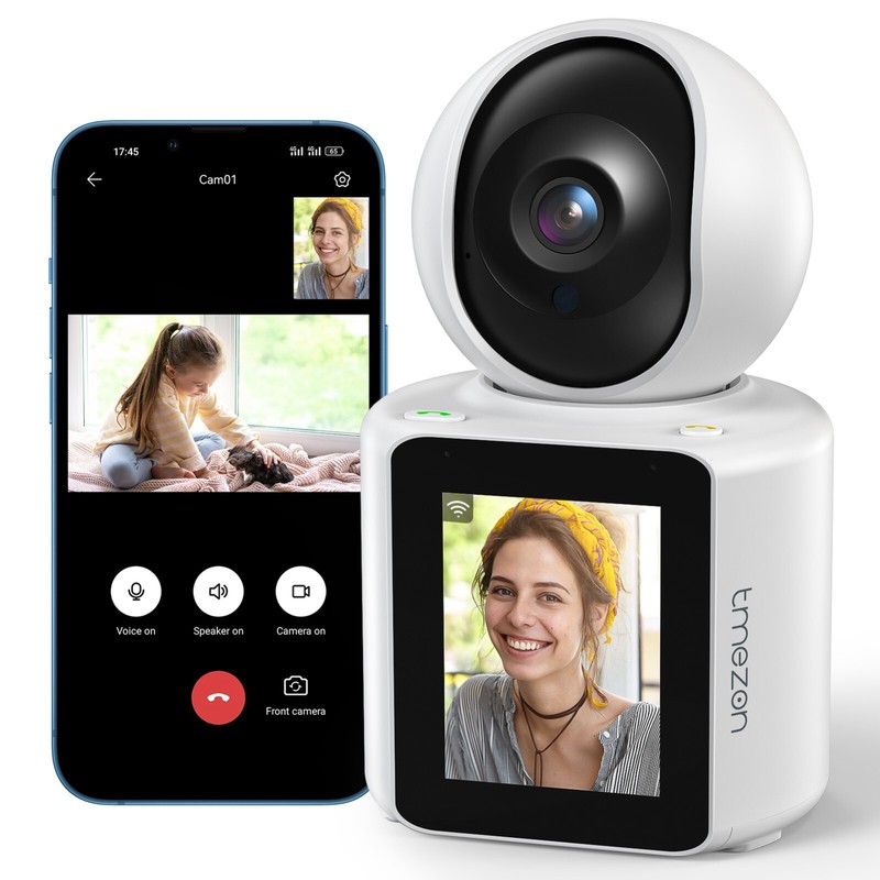 TMEZON 2PCS Two Way Audio Video Pet Dog Camera Speaker Video Calling Monitor gallery