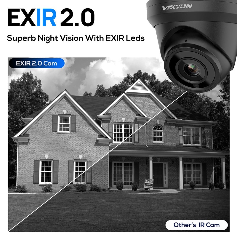 4K 8MP PoE IP Outdoor, 4K PoE Turret with Human Vehicle Detection, 2.8mm Lens... gallery