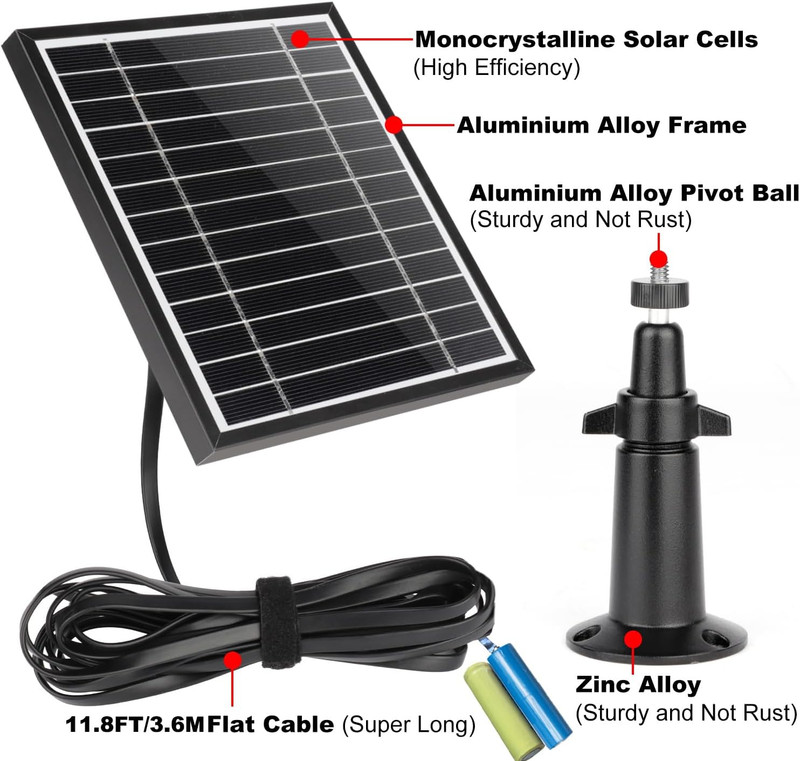 Solar Panel Charger Compatible with Blink Video Doorbell/Blink Outdoor 4(4Th) / gallery
