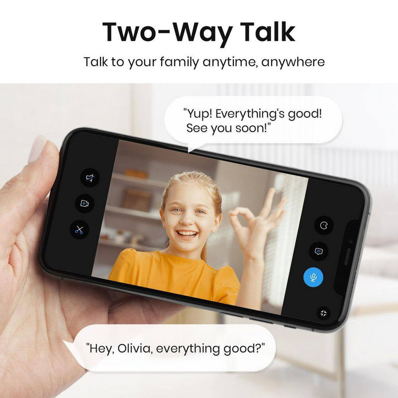 2-Pack 2K HD Indoor Security Camera with 1-Touch Call, Smart Motion Tracking, IR gallery