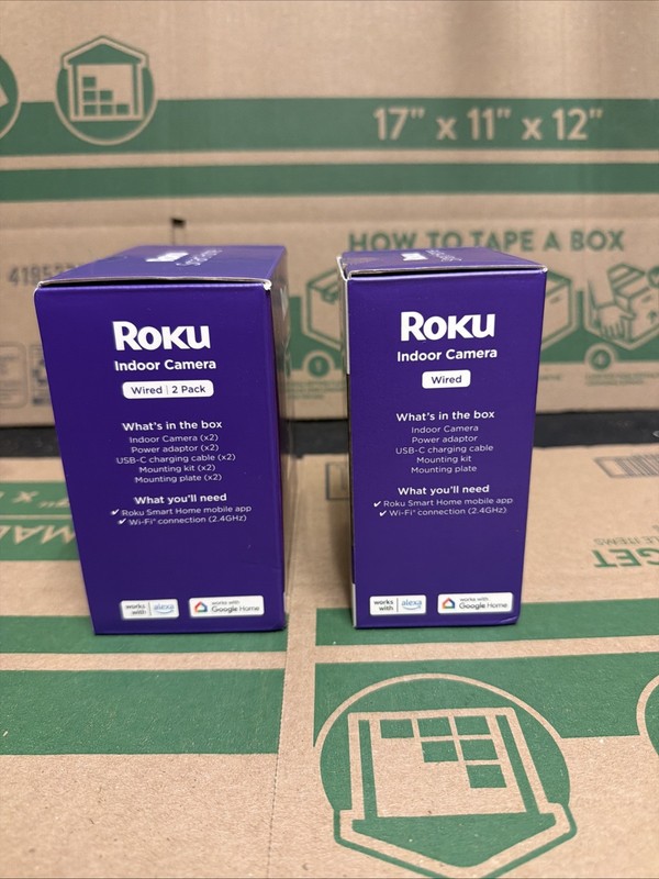 Roku Indoor Camera for Home Security, 2-Pack - Wired Security Camera with 1080p gallery