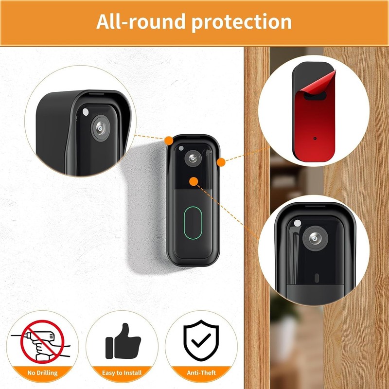 No-Drill Blink Doorbell Mount for All-new Blink Video Doorbell 2nd Gen, Stron... gallery