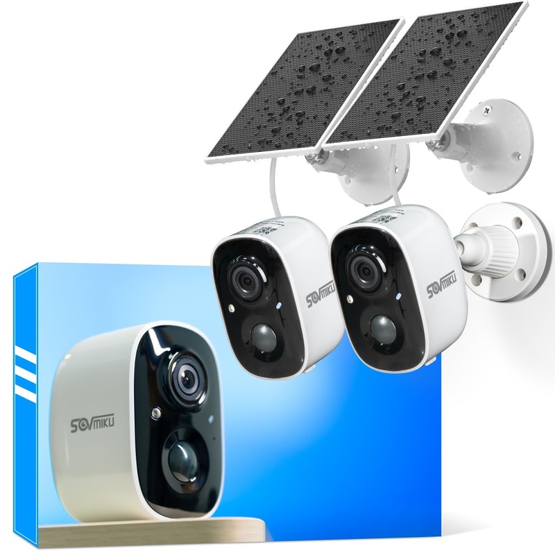 Vicohome 2CG6 Best 2K Solar Security Camera Wireless Outdoor System, No NVR N…