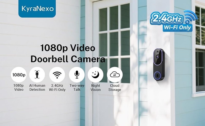 Video Doorbell Smart 1080p HD Camera WI-FI Night Vision Motion Detection Wireles gallery