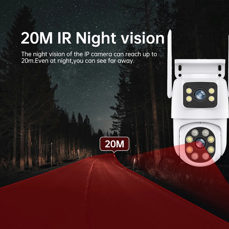 8MP 4K Wifi PTZ Camera Dual Len HD 10MP 5K Auto Tracking Wireless Outdoor Camera gallery