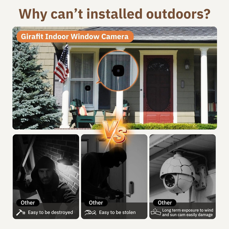 3MP 2K Window Camera,2.4Ghz&5Ghz Wifi Indoor Cameras for Home Security 2 Pack wi gallery