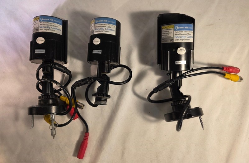 Bunker Hill Weatherproof Security Camera 62463 Pack Of 3 Untested