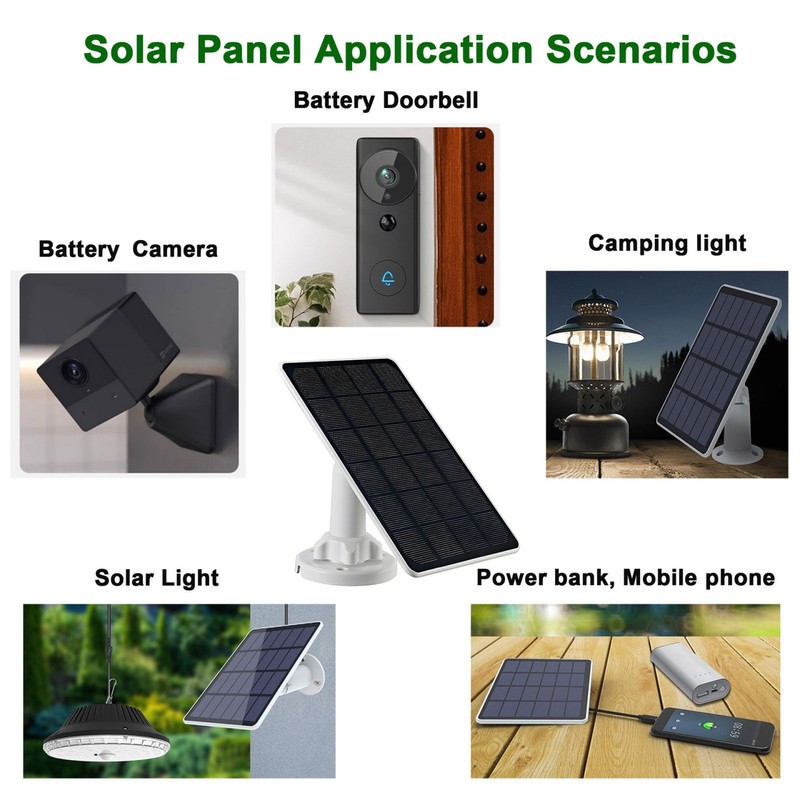 New Outdoor Solar Panel for Ring Spotlight Camera Security Cam Battery Charger gallery