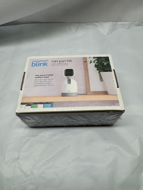 Blink Mini Pan-Tilt Rotating HD Indoor Wired Smart Security Camera 2-Way-WHITE gallery