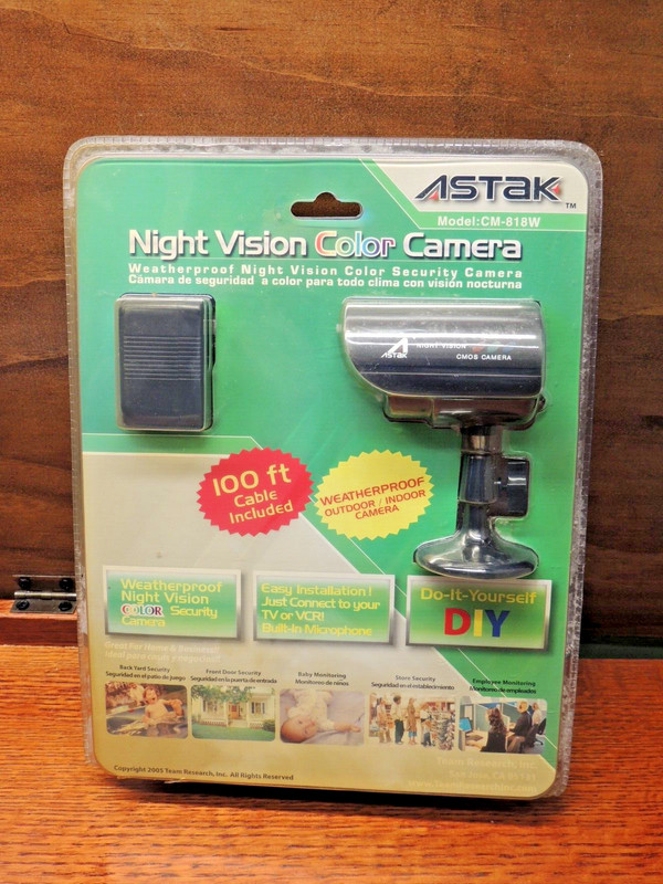 ESTATE ASTAK NIGHT VISION COLOR CAMERA+ PYLE 7 INCH WIDE TFT LCD MONITOR