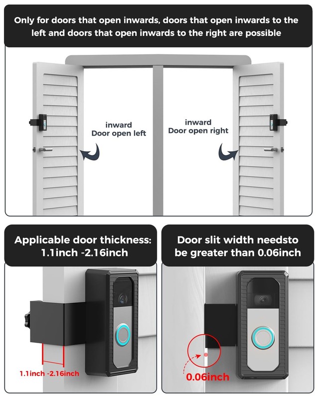 Anti-Theft Doorbell Mount Compatible with Ring Wireless Video Doorbell and Ba... gallery