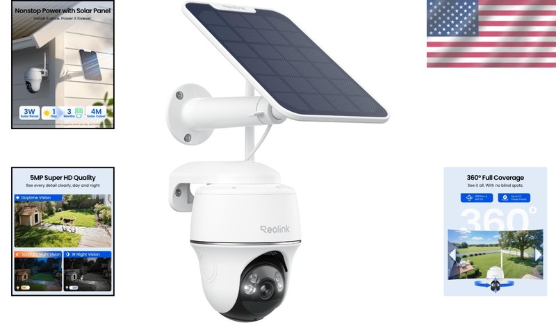 Smart Wireless Security Camera | 5MP Night Vision & App Control - 360° Coverage gallery