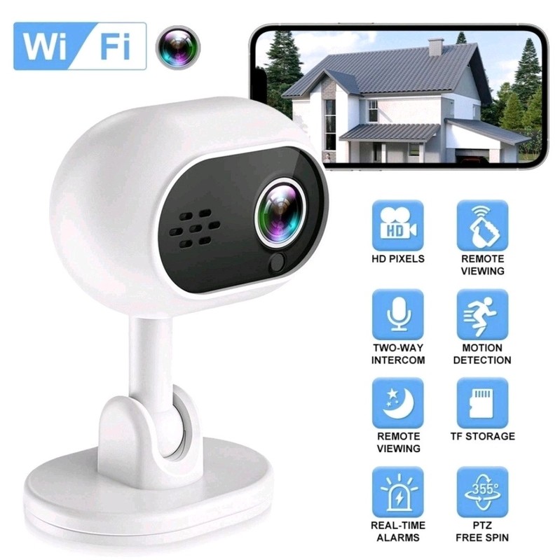 Indoor Pet Security Camera Plug In – 2-Way Audio Two-Way Talk Night Vision