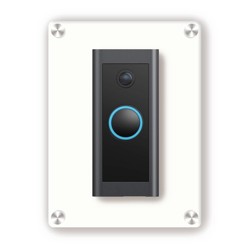 Metal Doorbell Faceplate – Thin Steel Backplate with Foam Cushion to Fit Unev…