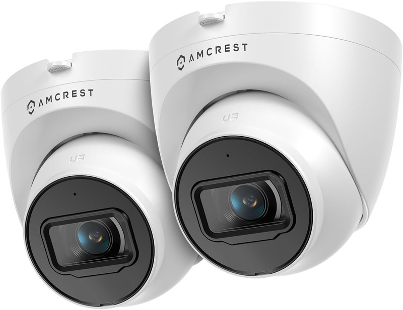 2-Pack Ultrahd 4K (8MP) Outdoor Security IP Turret Poe Camera, 3840X2160, 98Ft gallery