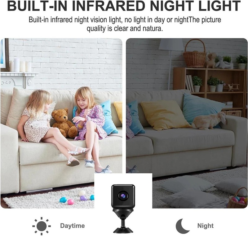 Mini Cámara Oculta Wifi Espía Inalámbrica 2K HD Niñera Camara Para Anorid y iOS gallery