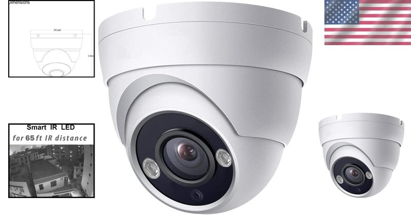 High-Definition 5MP Coax Dome Security Camera - 65ft Night Vision, Metal Housing gallery