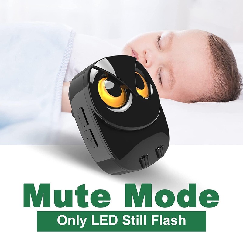 Wireless Doorbell, Cute Owl Doorbell 1 Receiver + 1 Transmitter - Black gallery
