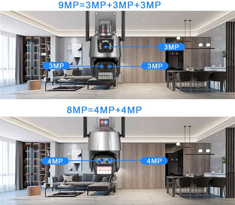 8MP Wireless IP Camera WIFI Outdoor CCTV PTZ Smart Home Security IR Cam IP66 4K gallery