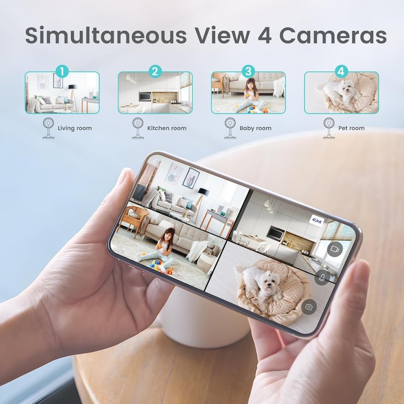 Litokam Indoor Cameras for Home Security with Night Vision, Pet Camera with gallery