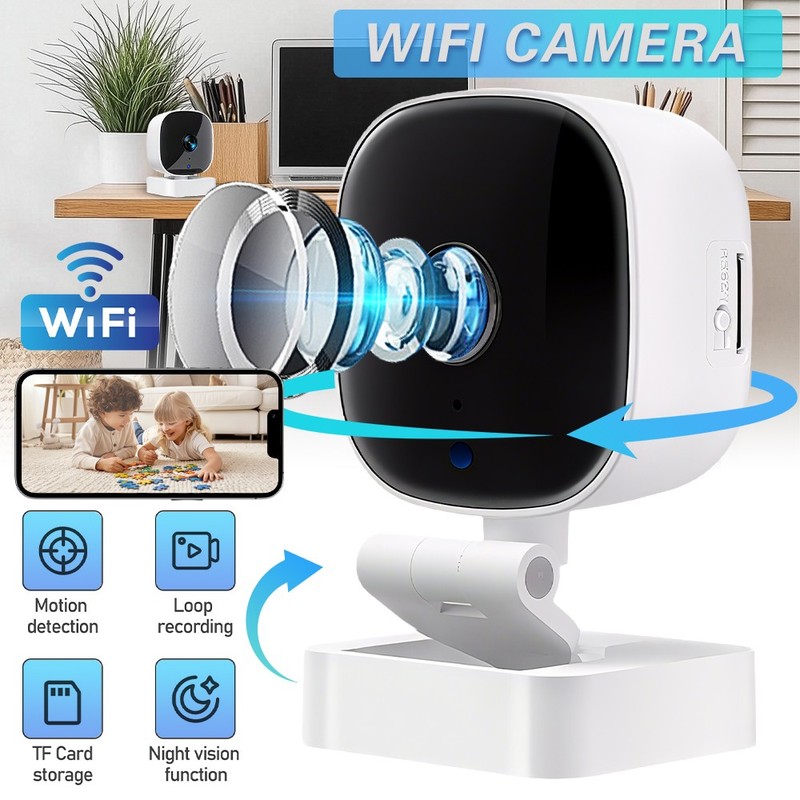 2x Camaras De Seguridad Wifi Casa Exterior Inalambrica Con Vision Nocturna 1080P