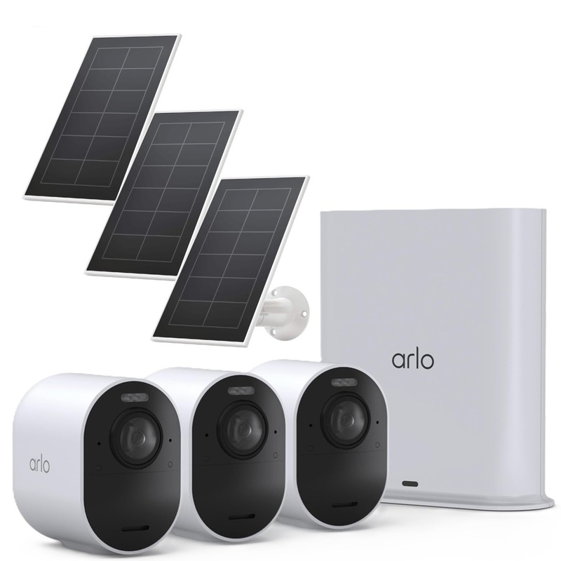 Arlo Ultra 2 Outdoor Camera 4K HDR 3 Camera and 3 Solar Charger Kit