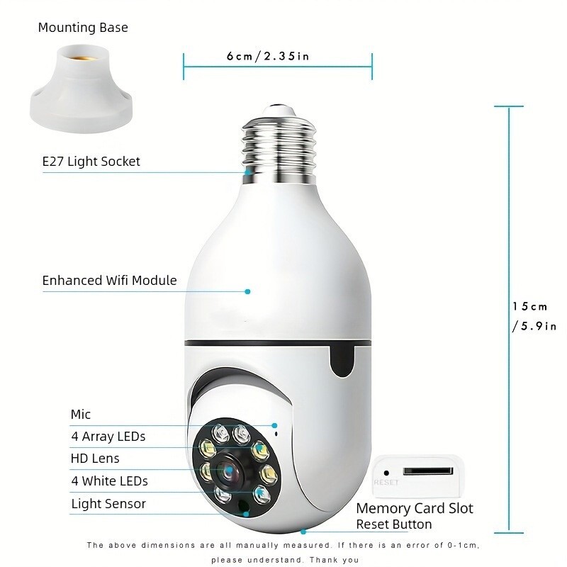 3PCS Wireless Security Camera System Outdoor Home 5G Wifi Night Vision Cam 1080P gallery
