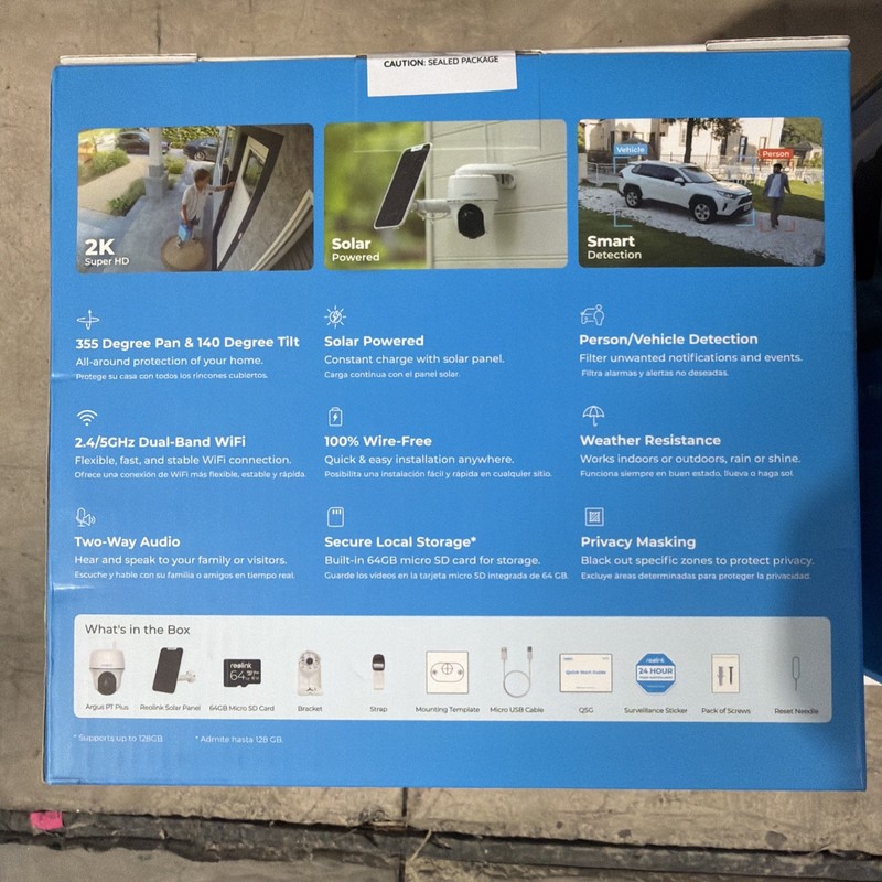 Reolink Argus PT + Solar Panel 5MP 2K+ Super HD Wireless Security Camera Outdoor gallery