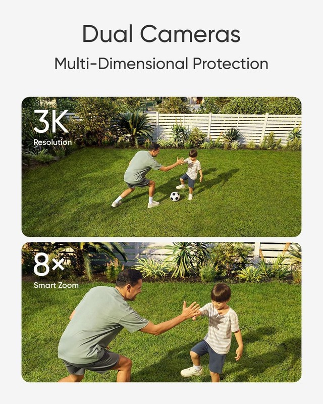 eufy Security Dual Lens 360 Floodlight Camera E340 Wired gallery