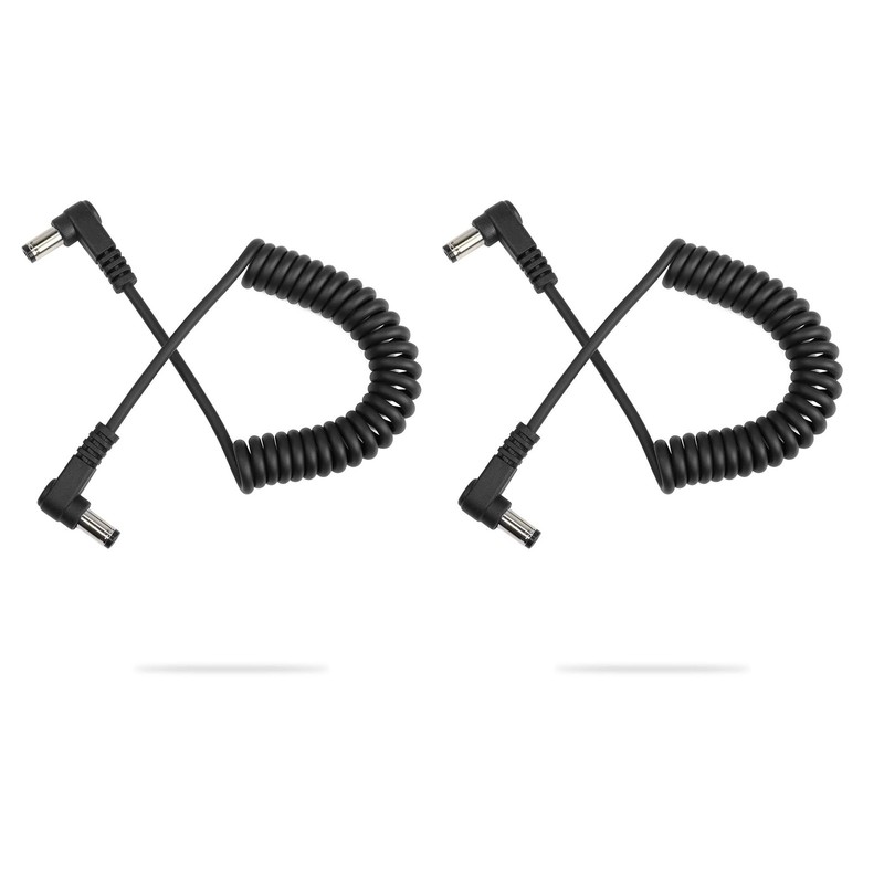 GINTOOYUN DC Power Extension Cable 5.5MM x 2.5MM 90 Degree Male to Black