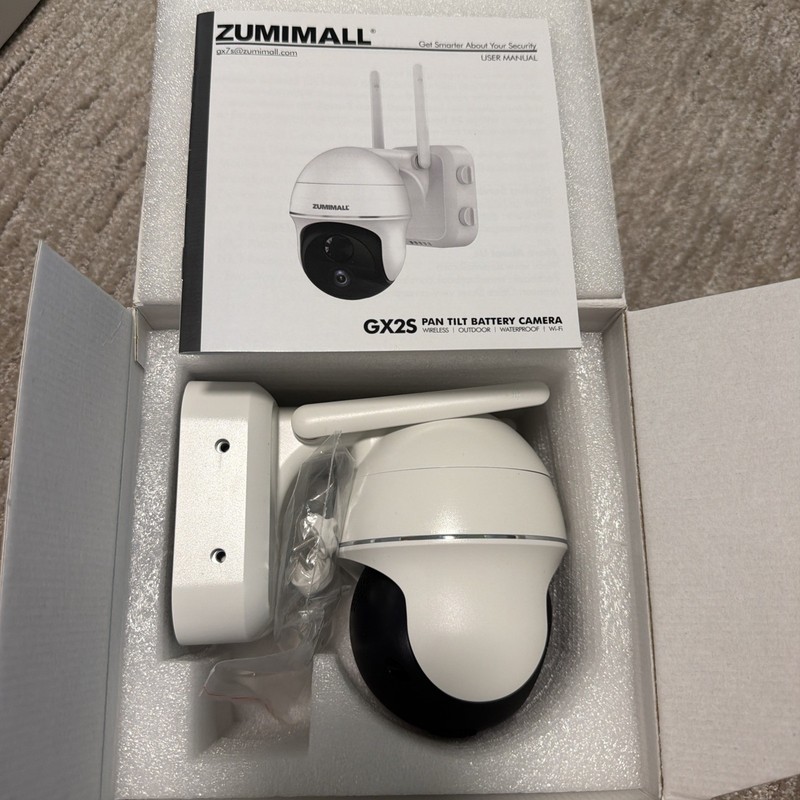 ZUMIMALL Gx2s Pan Tilt Battery Camera Outdoor Wireless Waterproof Open Box